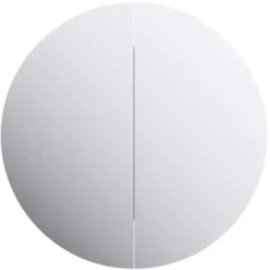vidaXL - Badkamerkast met ronde spiegel en LED 54x54x17,5 cm zwart