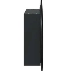 vidaXL - Badkamerkast met ronde spiegel en LED 54x54x17,5 cm zwart