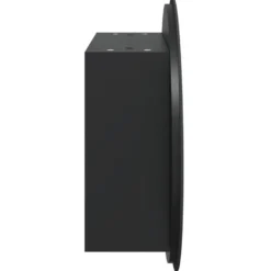 vidaXL - Badkamerkast met ronde spiegel en LED 47x47x17,5 cm zwart