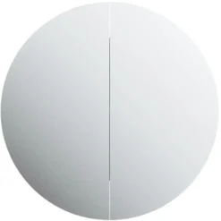 vidaXL - Badkamerkast met ronde spiegel en LED 47x47x17,5 cm zwart