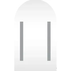 vidaXL - Badkamerkast met spiegel en LED gebogen 42x13x70 cm wit