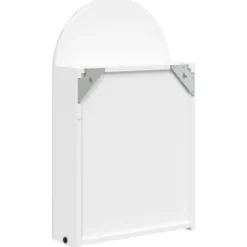 vidaXL - Badkamerkast met spiegel en LED gebogen 42x13x70 cm wit