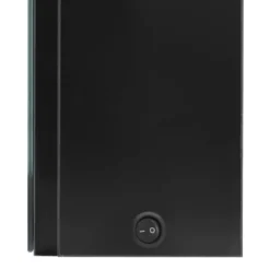 vidaXL - Badkamerkast met spiegel en LED 80x12x68 cm glanzend zwart