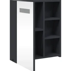 vidaXL - Badkamerkast met spiegel en LED 45x13x52 cm grijs