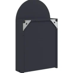 vidaXL - Badkamerkast met spiegel en LED gebogen 42x13x70 cm grijs