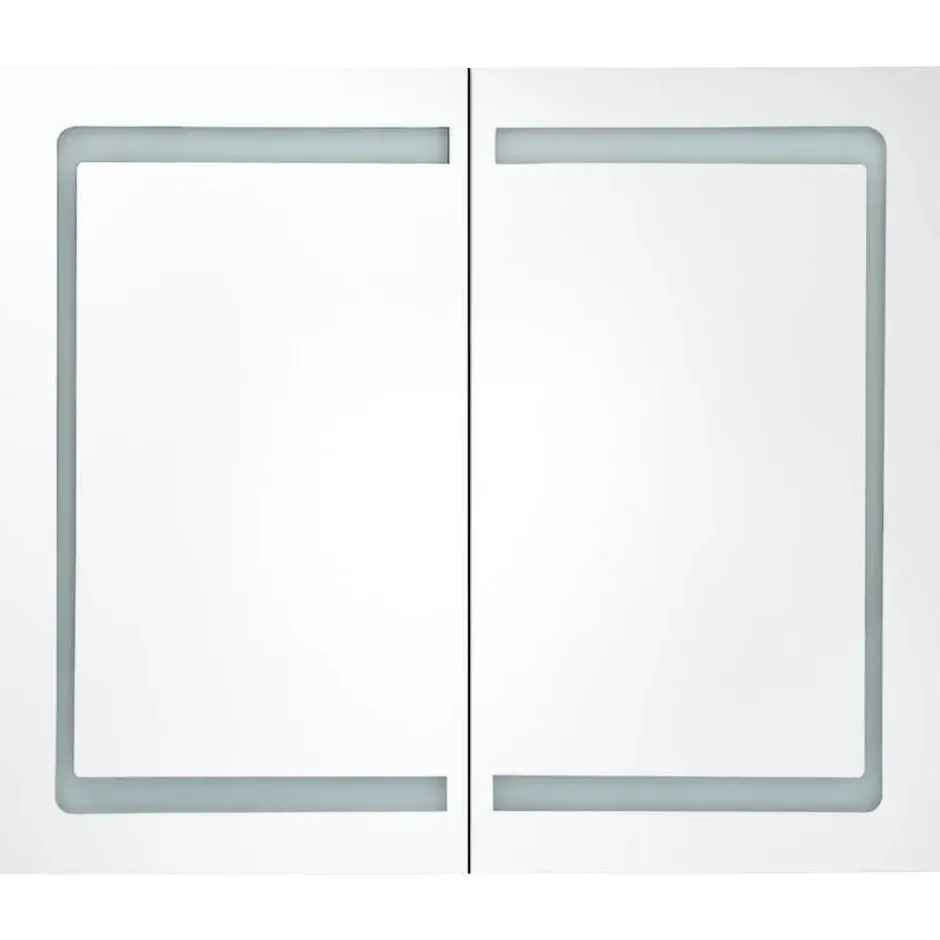 vidaXL - Badkamerkast met spiegel en LED 62x14x60 cm betongrijs