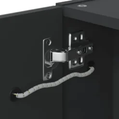 vidaXL - Badkamerkast met spiegel en LED 45x13x52 cm zwart