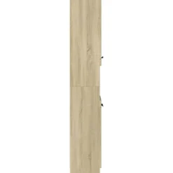 vidaXL Badkamerkast – Sonoma Eiken – Compact Design – Bewerkt Hout