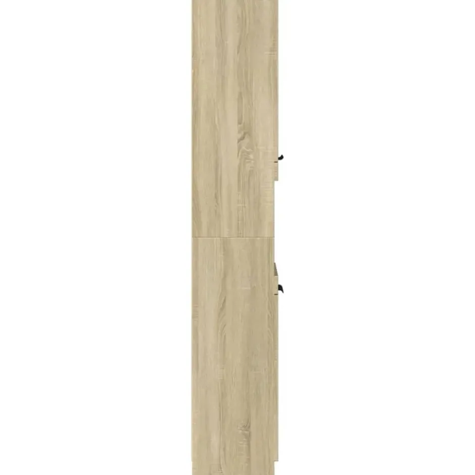 vidaXL Badkamerkast – Sonoma Eiken – Compact Design – Bewerkt Hout
