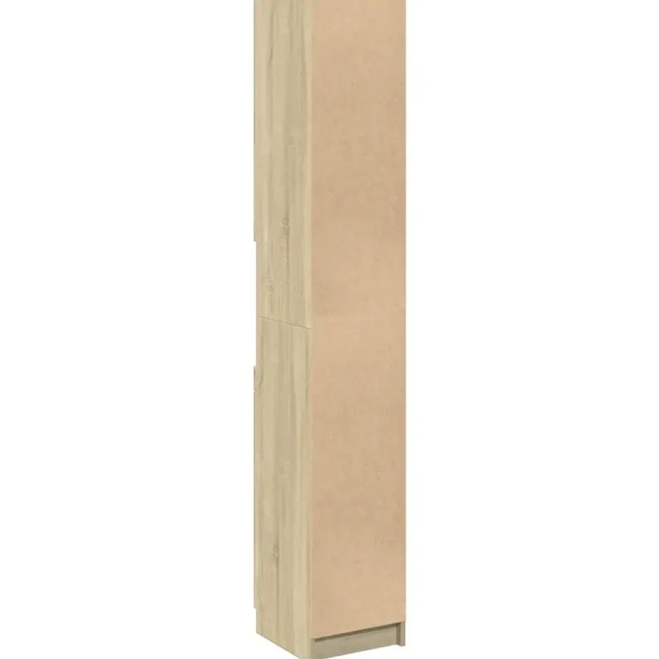 vidaXL Badkamerkast – Sonoma Eiken – Compact Design – Bewerkt Hout