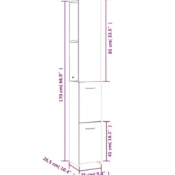 vidaXL - Badkamerkast - Wit - Bewerkt hout