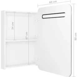 vidaXL - Badkamerkast - Wit - MDF