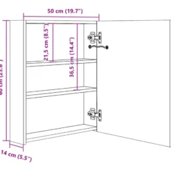 vidaXL - Badkamerkast - Wit - MDF