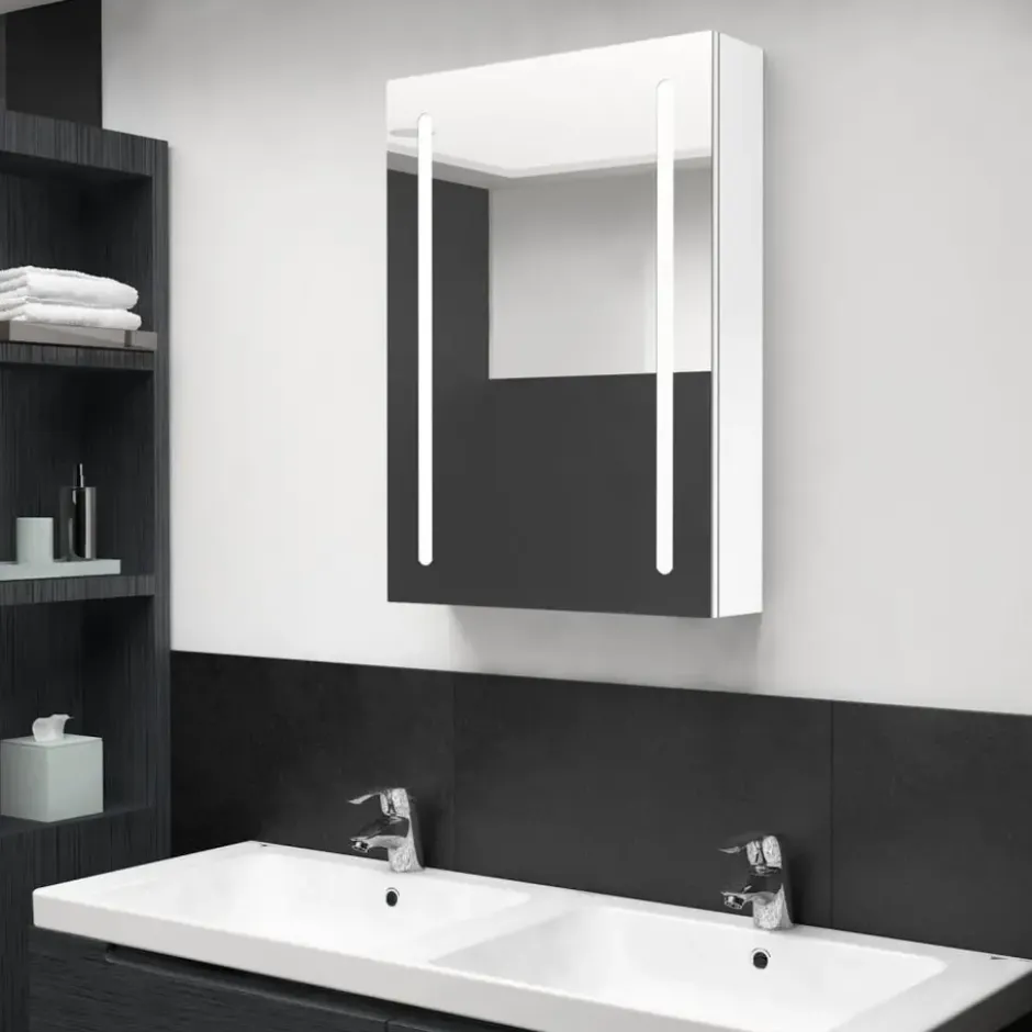 vidaXL - Badkamerkast - Wit - MDF - 50 x 13 x 70 cm