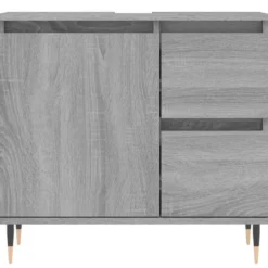 vidaXL - Badkamerkast 65x33x60 cm bewerkt hout grijs sonoma eikenkleurig