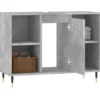 vidaXL - Badkamerkast 80x33x60 cm bewerkt hout betongrijs
