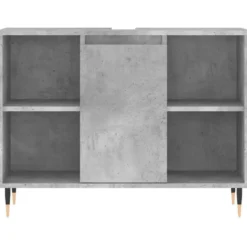 vidaXL - Badkamerkast 80x33x60 cm bewerkt hout betongrijs