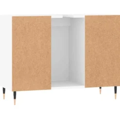 vidaXL - Badkamerkast 80x33x60 cm bewerkt hout wit
