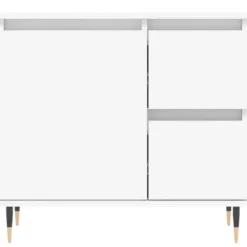 vidaXL - Badkamerkast 65x33x60 cm bewerkt hout wit