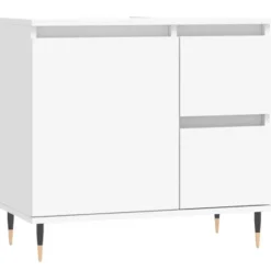 vidaXL - Badkamerkast 65x33x60 cm bewerkt hout wit
