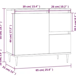 vidaXL - Badkamerkast 65x33x60 cm bewerkt hout wit