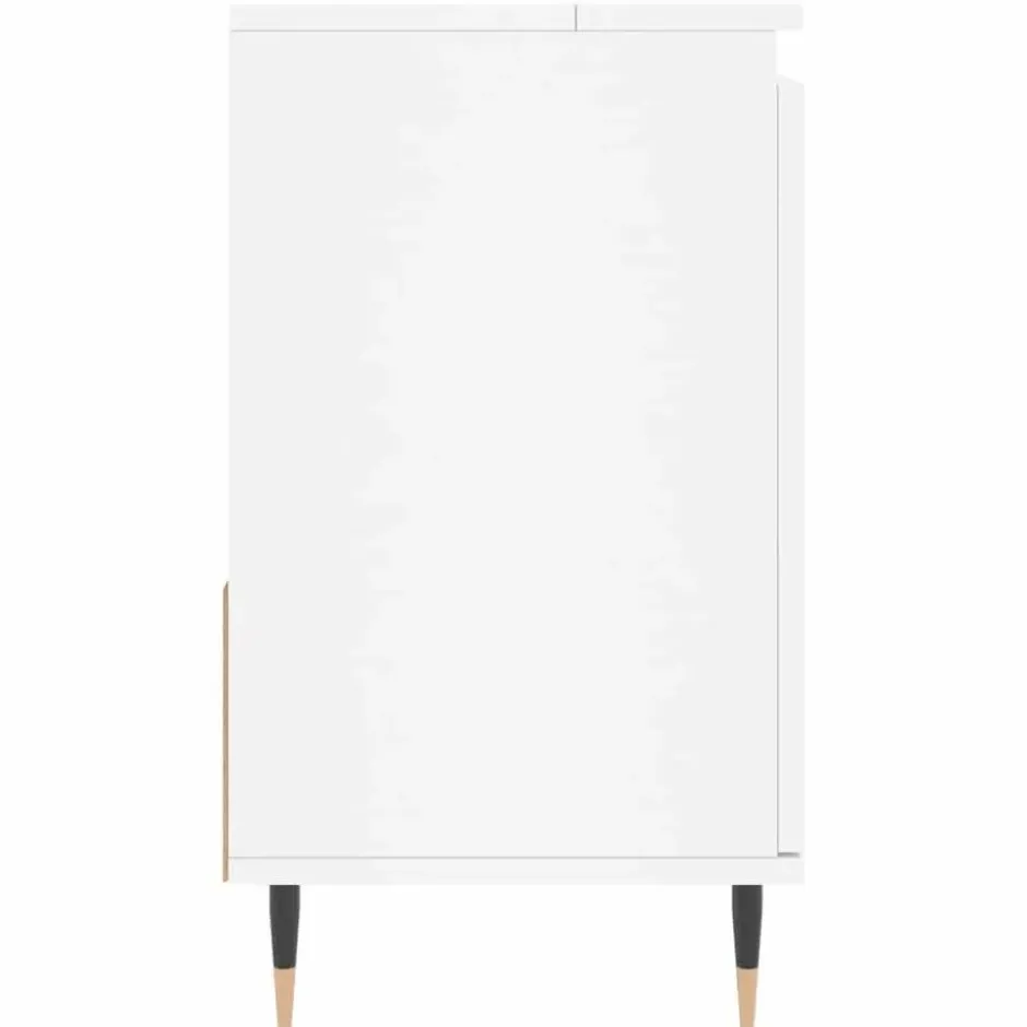 vidaXL - Badkamerkast 65x33x60 cm bewerkt hout wit