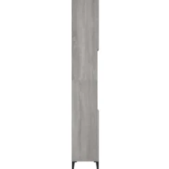 vidaXL - Badkamerkast 30x30x190 cm bewerkt hout grijs sonoma eikenkleur