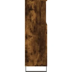 vidaXL - Badkamerkast 30x30x100 cm bewerkt hout gerookt eikenkleurig
