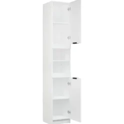 vidaXL - Badkamerkast 32x34x188,5 cm bewerkt hout wit