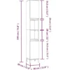 vidaXL - Badkamerkast 30x30x190 cm bewerkt hout gerookt eikenkleurig