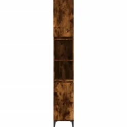 vidaXL - Badkamerkast 30x30x190 cm bewerkt hout gerookt eikenkleurig
