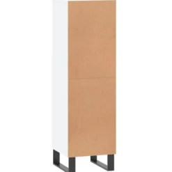 vidaXL - Badkamerkast 30x30x100 cm bewerkt hout wit kast