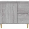 vidaXL - Badkamerkast 65x33x60 cm grijs sonoma eikenkleurig bewerkt hout