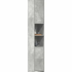 VIDAXL Badkamerkast 30x30x183,5 cm spaanplaat betongrijs