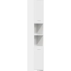 VIDAXL Badkamerkast 30x30x183,5 cm spaanplaat wit