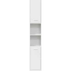 VIDAXL Badkamerkast 30x30x183,5 cm spaanplaat wit