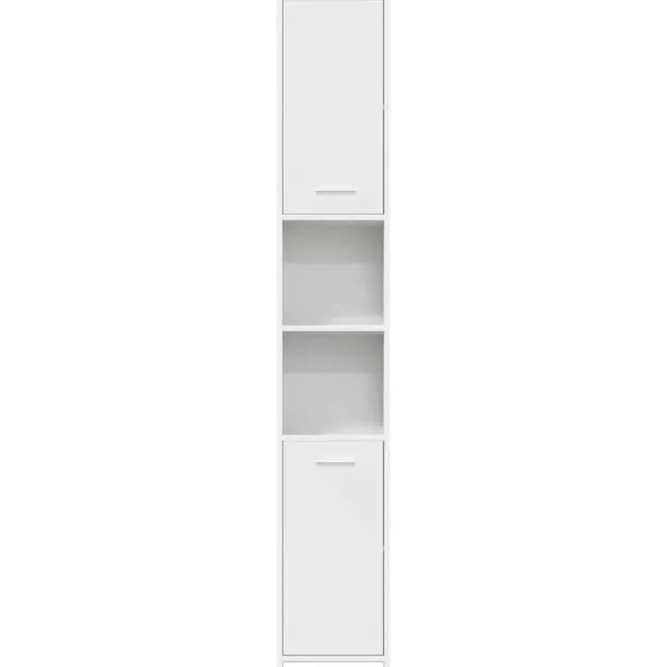 VIDAXL Badkamerkast 30x30x183,5 cm spaanplaat wit