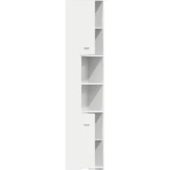 VIDAXL Badkamerkast 30x30x183,5 cm spaanplaat wit