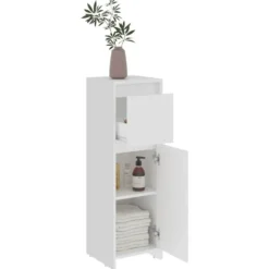 VIDAXL Badkamerkast 30x30x95 cm spaanplaat wit