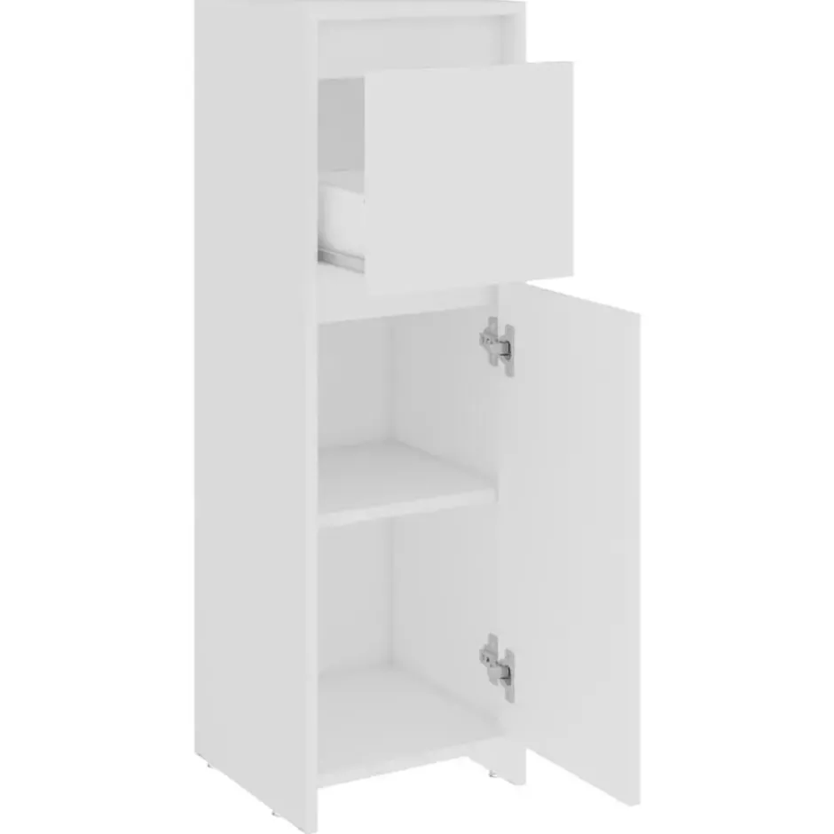 VIDAXL Badkamerkast 30x30x95 cm spaanplaat wit