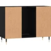 vidaXL - Badkamerkast 80x33x60 cm zwart bewerkt hout