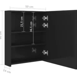 vidaXL - Badkamerkast - Zwart - MDF