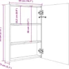 vidaXL - Badkamerkast - Zwart - MDF - 50 x 13 x 70 cm