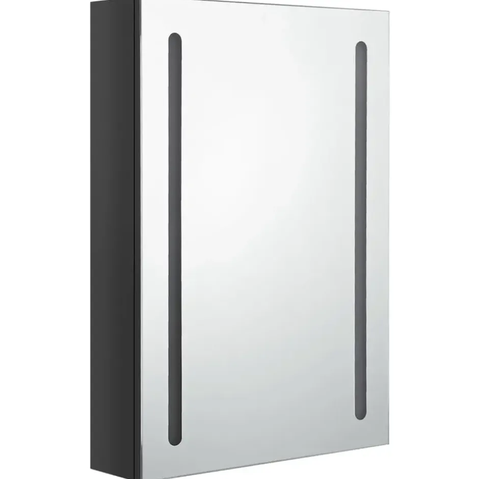 vidaXL - Badkamerkast - Zwart - MDF - 50 x 13 x 70 cm