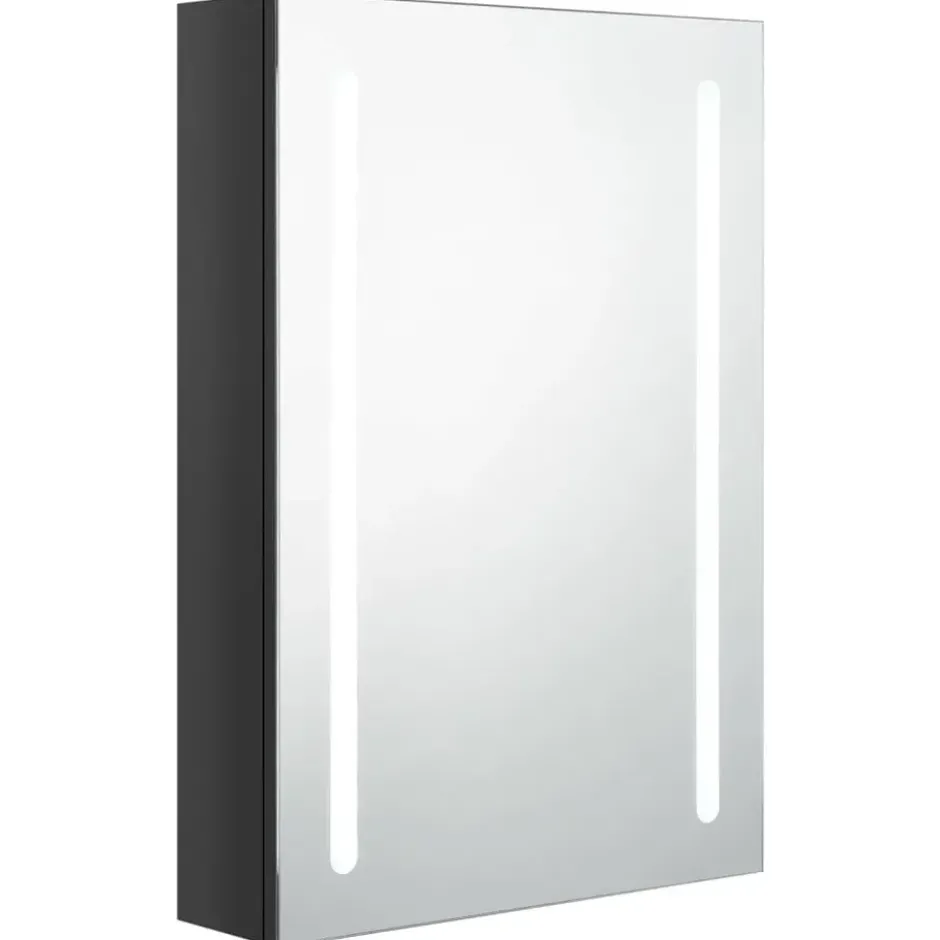 vidaXL - Badkamerkast - Zwart - MDF - 50 x 13 x 70 cm