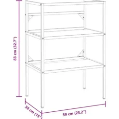 vidaXL - Badkamermeubelframe - Zwart - IJzer