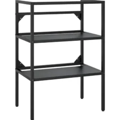 vidaXL - Badkamermeubelframe - Zwart - IJzer