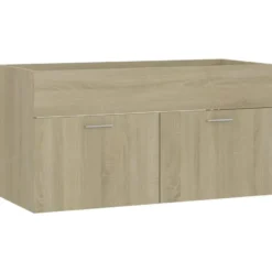vidaXL - Badkamermeubelset - Bruin - Bewerkt hout