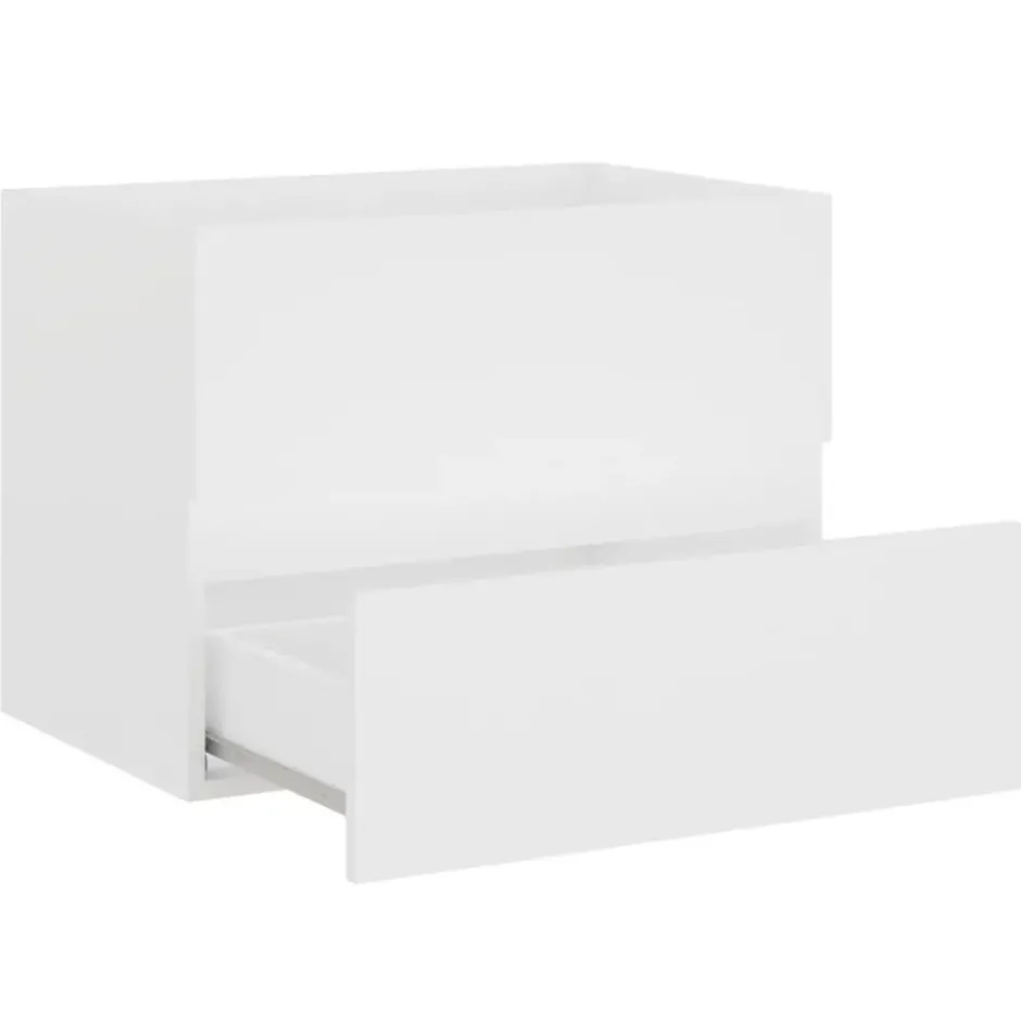 vidaXL - Badkamermeubelset - Wit - Bewerkt hout - 60 x 38.5 x 45 cm