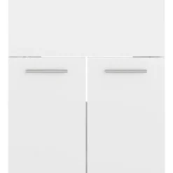 vidaXL - Badkamermeubelset - Wit - Bewerkt hout - 41 x 38.5 x 46 cm